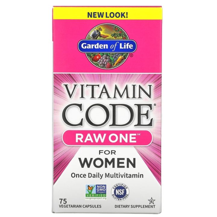 Garden of Life, Vitamin Code, RAW One, мультивитаминная добавка для женщин (75 капсул)