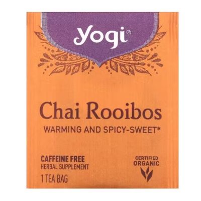 Yogi Tea, Сhai Rooibos, чай ройбуш, без кофеина, 16 чайных пакетиков