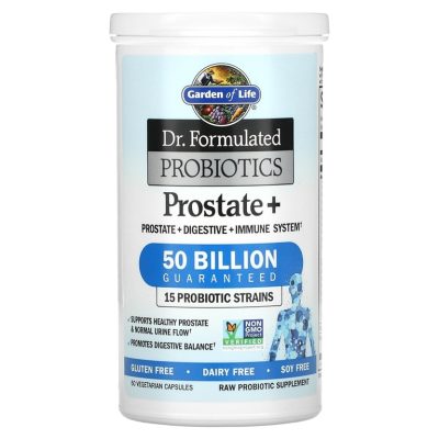 Garden of Life, Dr. Formulated Probiotics, Prostate+, пробиотики для здоровья простаты, 60 капс