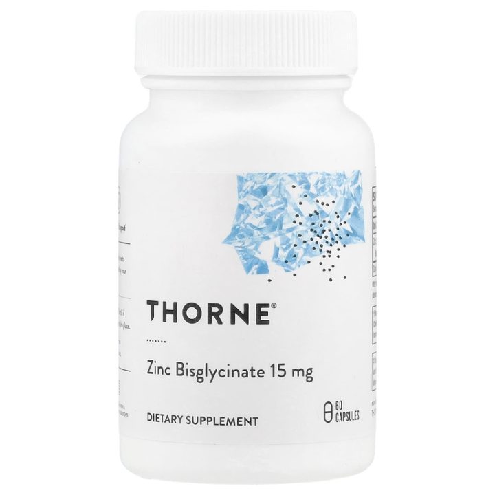 Thorne Research, Цинк бисглицинат, 15мг, 60 капсул