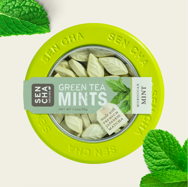 Sencha Naturals, Леденцы с зеленым чаем, марокканская мята, 35 г