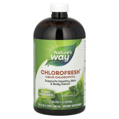 Nature's Way, Chlorofresh, жидкий хлорофилл, с ароматом мяты, 480 мл