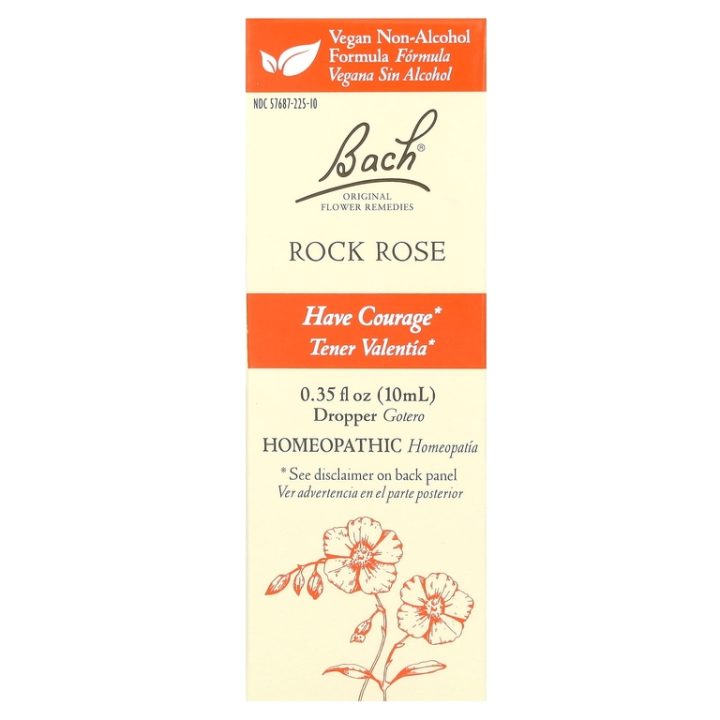 Bach, Original Flower Remedies, каменная роза, от тревожности и сомнений, Rock Rose, 10мл