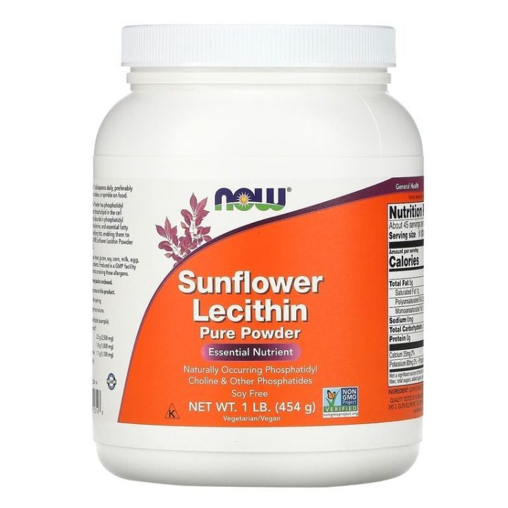 Now Foods, Sunflower Lecithin, подсолнечный лецитин, порошок, 454 г