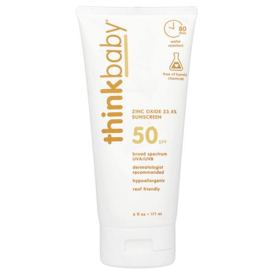 Thinkbaby, Солнцезащитный крем, фактор защиты SPF 50+, 177мл
