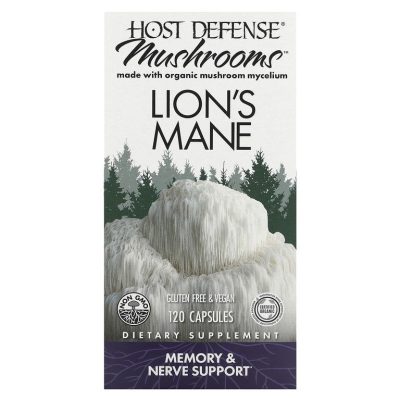 Host Defense, Lion's Mane, Ежовик гребенчатый, 120 капсул