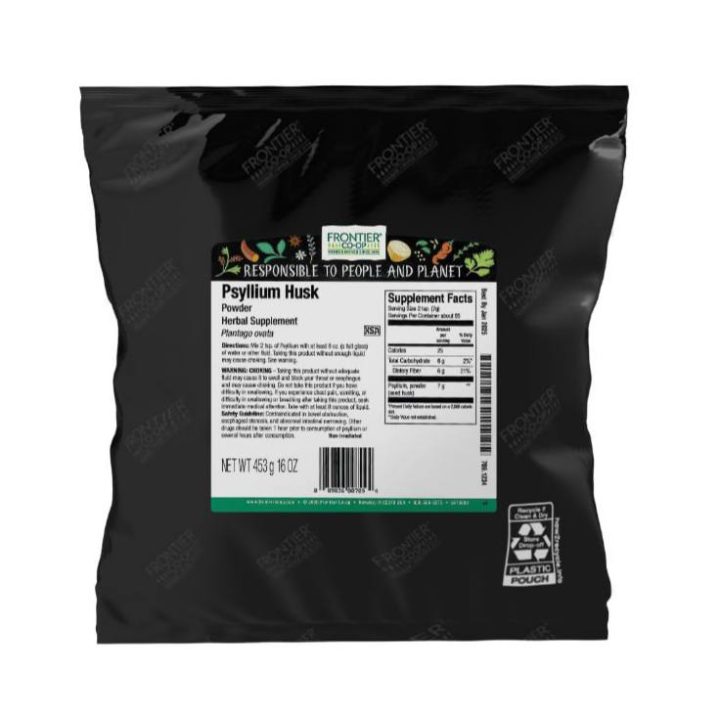 Frontier Co-Op, Psyllium Husk, цельная оболочка семян подорожника для пищеварения, 453 г