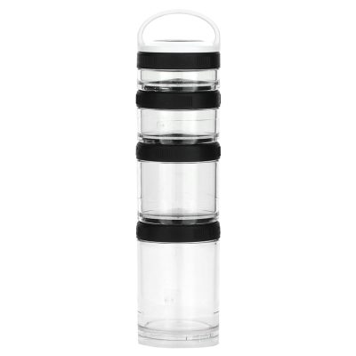 BlenderBottle, GoStak, Переносные штабелируемые контейнеры, черные, 4 шт