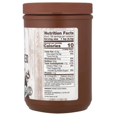 NOW Foods, Real Food, органический какао-порошок, 340 г