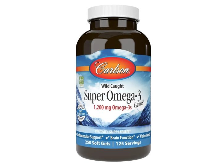 Carlson Labs, Super Omega-3, высокоэффективная Омега-3, 1200 мг, 250 капсул