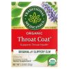 Organic Throat Coat, чай для здоровья горла со скользким вязом, без кофеина, 16 чайных пакетиков