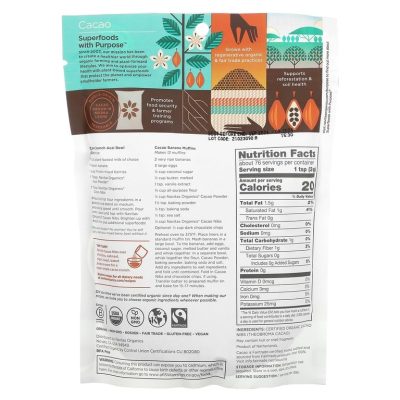 Navitas, Cacao Nibs, органические кусочки какао-бобов, 227 г