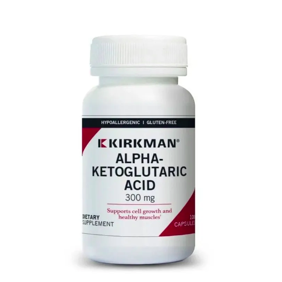 Kirkman, Alpha-Ketoglutaric Acid, Альфа-кетоглутаровая кислота 300 мг, 100 капсул