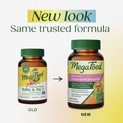 Megafood, Baby & Me 2, Prenatal Multi, мультивитамины для беременных, 60 таблеток