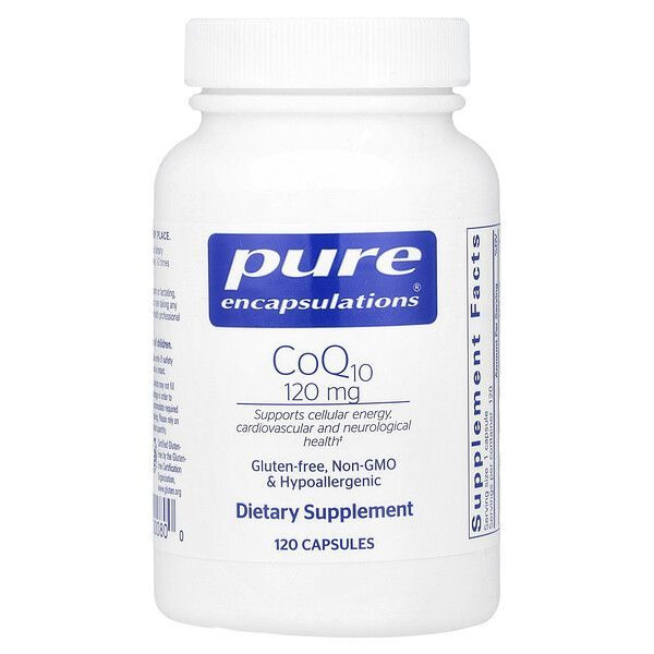 Pure Encapsulations, CoQ10, Коэнзим Q10 120мг, 120 капсул