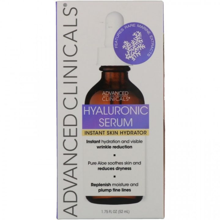 Advanced Clinicals, Hyaluronic Serum, Instant Skin Hydrator, Гиалуроновая сыворотка, 52 мл