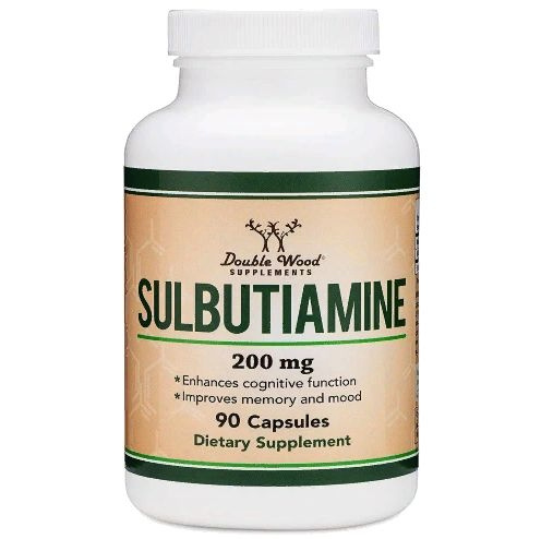 Double Wood Supplements, Сульбутиамин (Витамин B1), 200 мг, 90 капсул