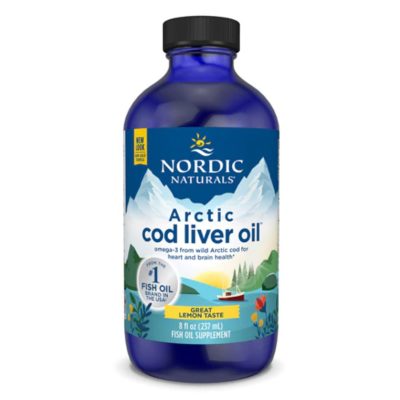 Nordic Naturals, Cod Liver Oil, Жир печени арктической трески, со вкусом лимона, 237 мл
