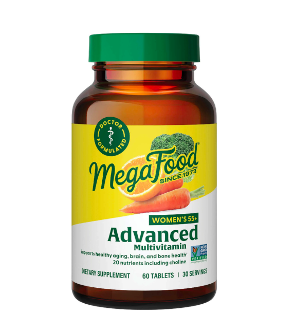 MegaFood, Womens 55+, комплекс витаминов и микроэлементов д/женщин 55+, 60 таб