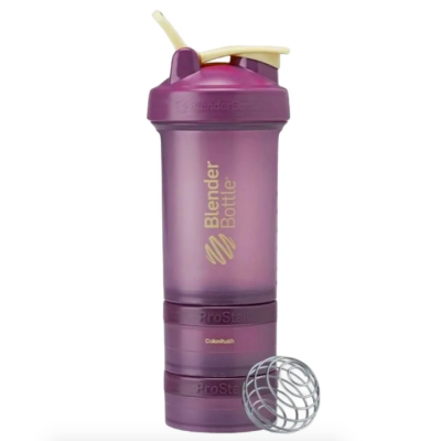 Blender Bottle, Шейкер+контейнер и таблетница, ProStak, Royal Set, бордовый, 651 мл