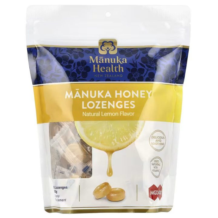 Manuka Health, Manuka Honey Lozenges, Леденцы манука, лимон, 58 штук