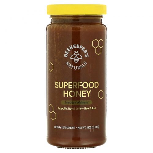 Beekeeper's Naturals, Superfood Honey, Мед из суперфудов, 330 гр
