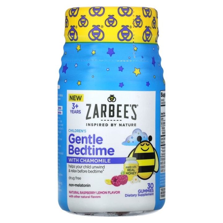 Zarbee's, комплекс для сна, для детей 3+, малина и лимон, Gentle Bedtime, 30 жев. таб.