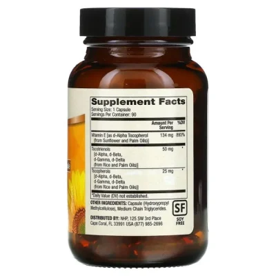Dr. Mercola, Vitamin E, Витамин E, 90 капсул. Cрок до 10/26.