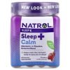 Nаtrоl, Sleep + Calm, Mелатонин + L-теанин, для взрослых, клубника, 60 жевательных таблеток