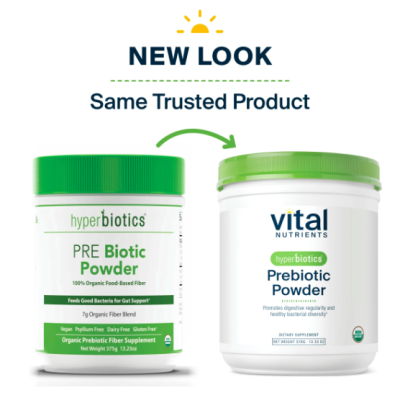 Hyperbiotics (Vital Nutrients), Prebiotic, пребиотики, клетчатка, органическая смесь, 378 г