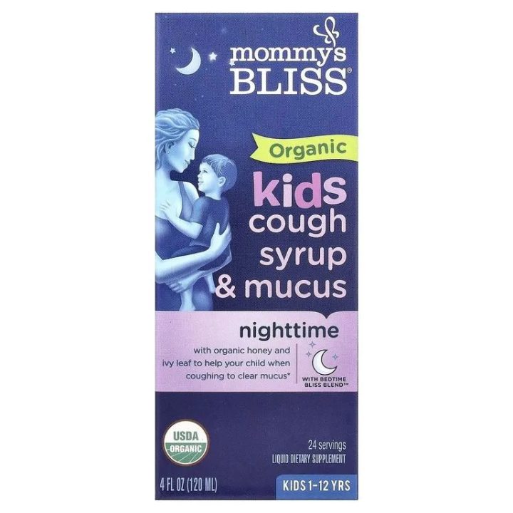 Mommy's Bliss, органический сироп от кашля, для выведения мокроты, для детей 1-12 лет, 120 мл