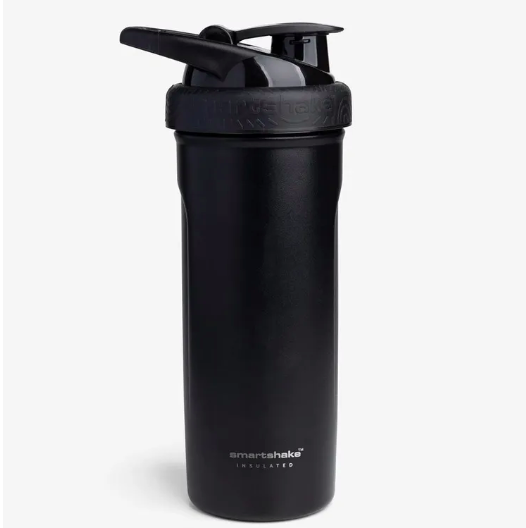 Smartshake, Шейкер спортивный из нержавеющей стали, Insulated Steel, черный, 750 мл (25 унций)