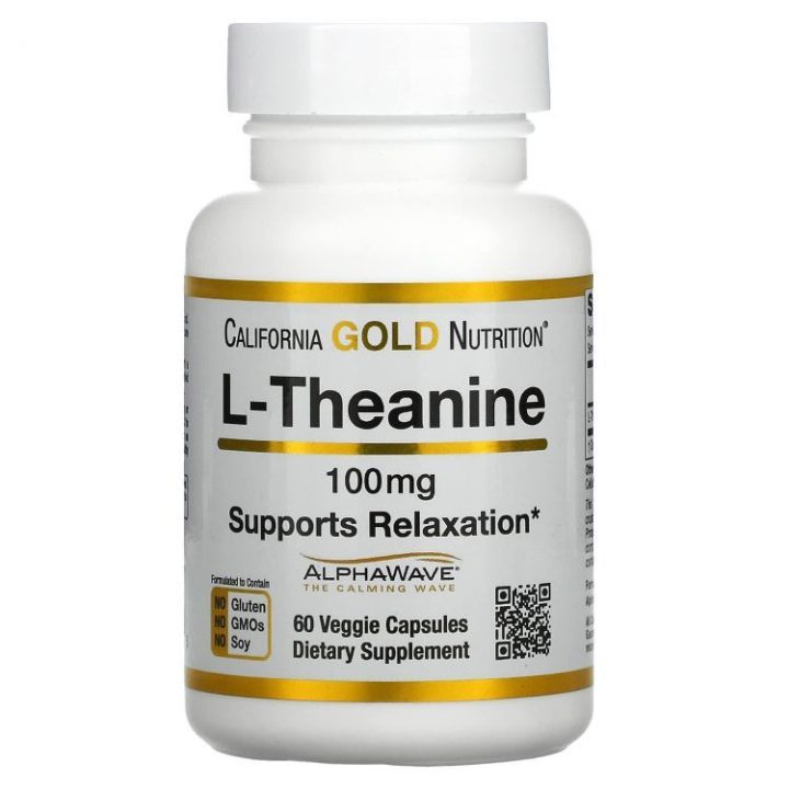 California Gold, L-theanine, л-теанин 100мг, 60 капсул