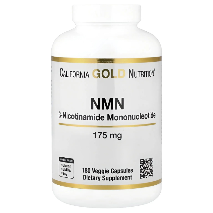 California Gold Nutrition, NMN (бета-никотинамид мононуклеотид), 175 мг, 180 капсул