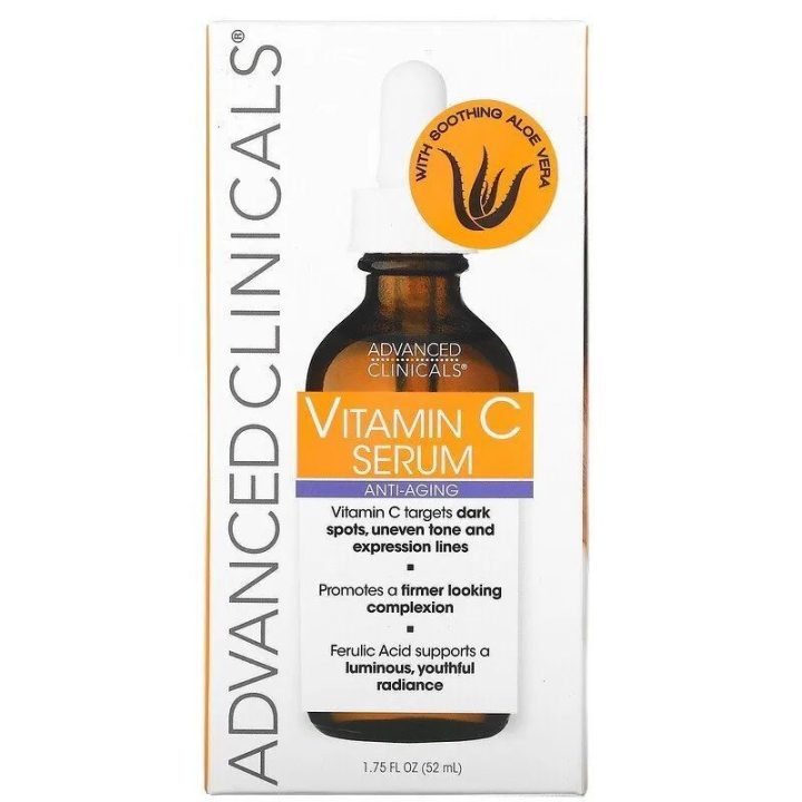 Advanced Clinicals, Vitamin C Serum, Антивозрастная Сыворотка с Витамином C, 52 мл