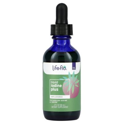 Iodine plus, жидкий йод, Life flo, 59 мл.