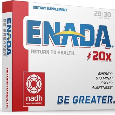 ENADA, NADH, ЭНАДА, 20x, 20 мг, энергия и выносливость, 30 пастилок