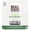 Buldog Skincare, Steel Blades, Сменные кассеты для бритвы с 5 лезвиями для мужчин, с алоэ, 4 штуки