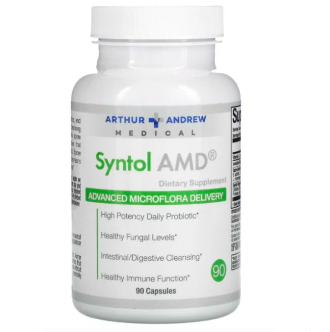 Syntol AMD, добавка-синбиотик для улучшения микрофлоры, 90 капсул, Arthur Andrew Medical