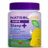 Natrоl, Sleep + Calm, Mелатонин + L-теанин, для детей от 4 лет, клубника, 60 жев таб