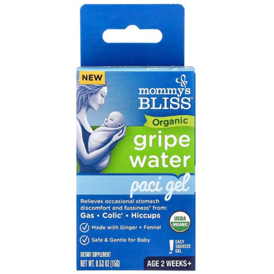 Mommy's Bliss, органическая укропная вода, гель для пустышки, Gripe Water Paci Gel, для младенцев от 2 недель, 15 г.