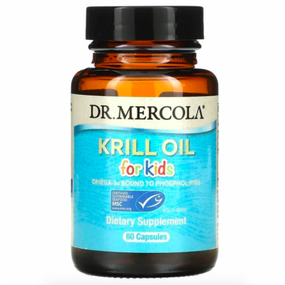 Dr. Mercola, Krill Oil Kids, масло криля для детей, 60 капсул