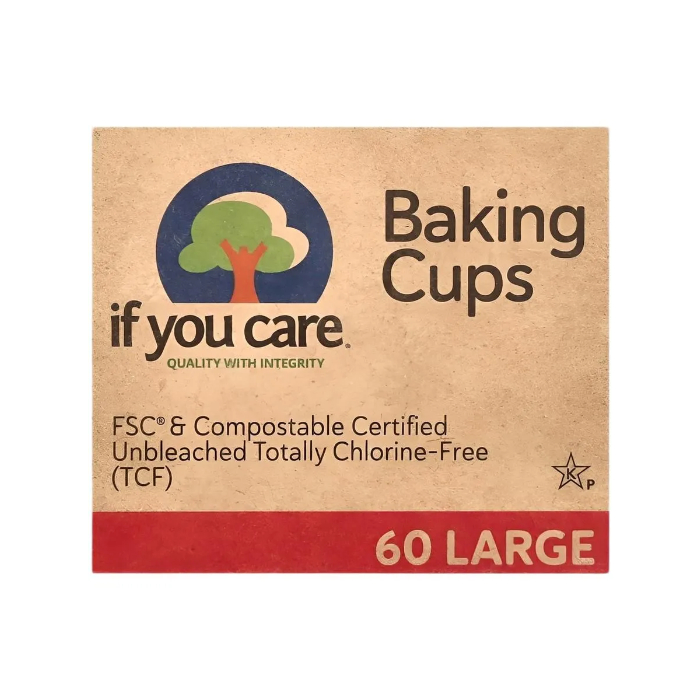 If You Care, Формы для выпечки кексов и тарталеток бумажные Large Baking Cups, 50 мм х 35 мм