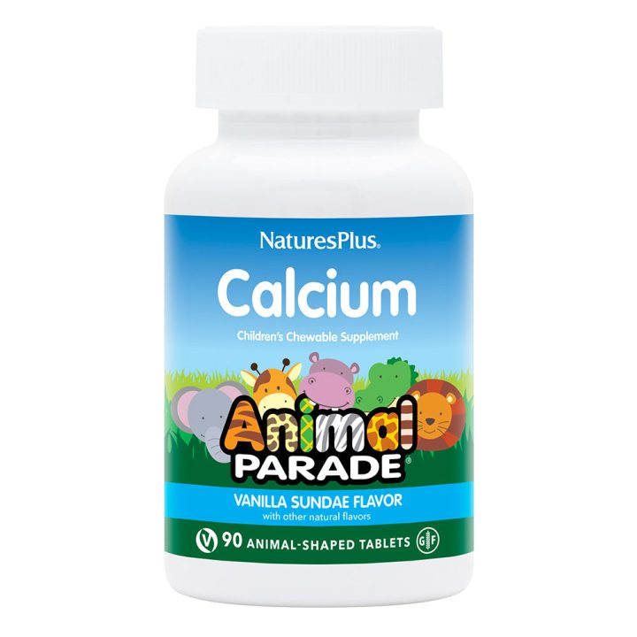 Natures, Кальций для детей, Animal Parade Calcium, ванильный вкус, 90 животных