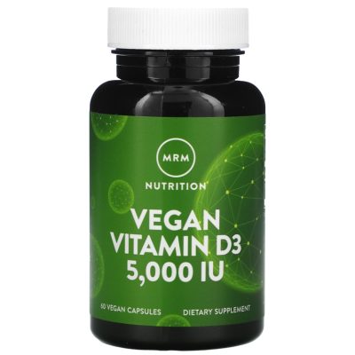 MRM, Веганский витамин Д3, Vegan Vitamin D3, 5000 МЕ, 60 капсул