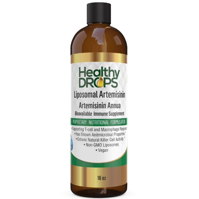 Healthy Drops, Artemisinin, Липосомальный артемизинин (полынь), 473 мл