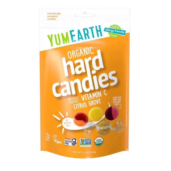 YumEarth, органические конфеты с витамином С, цитрусовый вкус, 93,6г