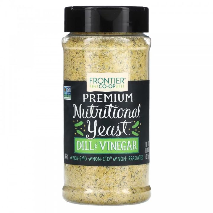 Frontier Co-op, Пищевые дрожжи премиум-класса, Premium Nutritional Yeast, укроп и уксус, 227 г