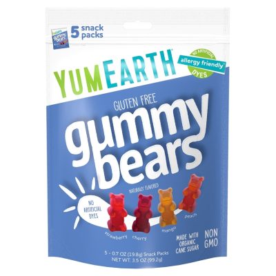 YumEarth, Жевательные мармеладные мишки, ассорти вкусов, Gummy Bears, 5 пакетиков