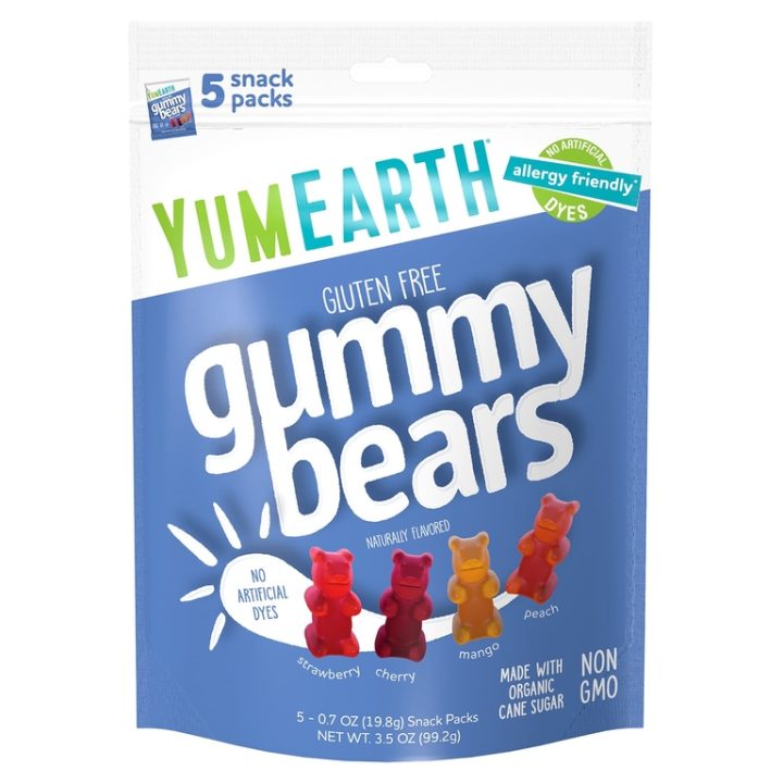 YumEarth, Жевательные мармеладные мишки, ассорти вкусов, Gummy Bears, 5 пакетиков
